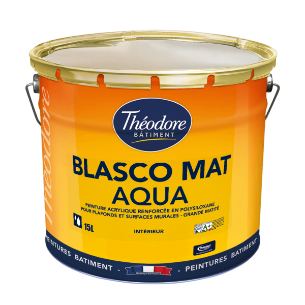 Blasco Mat Aqua : Peinture acrylique forte matité recommandée pour les plafonds dans toute la maison